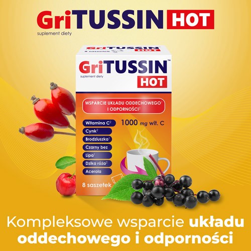 Miniaturka artykułu - #1 DOMOWA APTECZKA Gritusin Hot, 8 saszetek