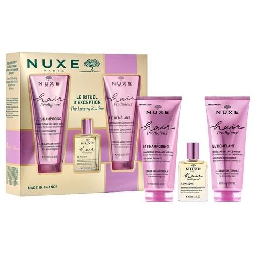 Zdjęcie produktu - 0 NUXE Zestaw Hair Prodigieux&reg; Szampon wygładzający, 200 ml + Odżywka wygładzająca, 200 ml + Maska odżywiająca, 30 ml