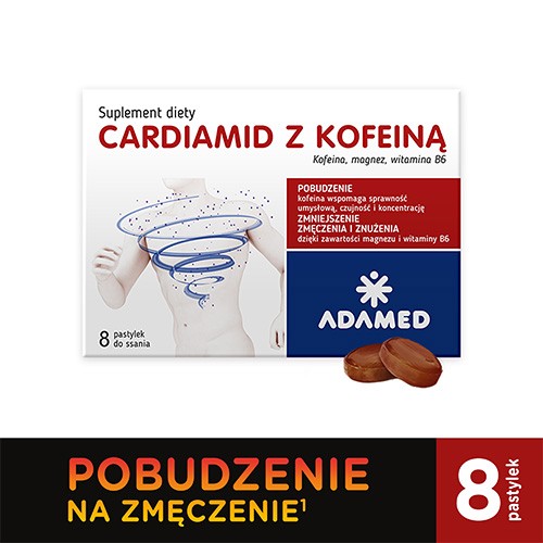 Miniaturka artykułu - #0 CARDIAMID z kofeiną o smaku CYTRUSOWYM - 8 pastylek