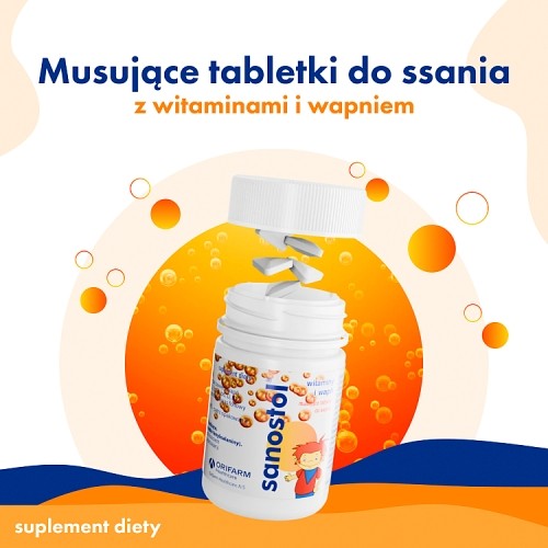 Miniaturka artykułu - #1 Sanostol Witaminy i wapń, 30 tabl. do ssania