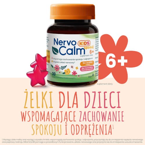 Miniaturka artykułu - #0 NervoCalm Kids spok&oacute;j 6+, 30 żelek