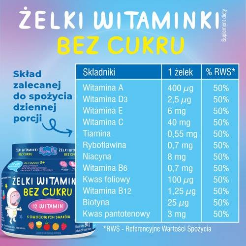 Zdjęcie produktu - 4 DOMOWA APTECZKA Żelki Witaminki bez cukru dla dzieci, 90g