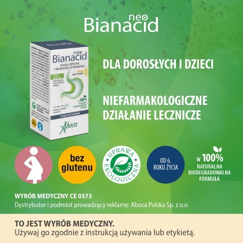 Zdjęcie produktu - 4 NeoBianacid Zgaga, Refluks I Trudności W Trawieniu Smak Cytrynowy, 14 tabl.