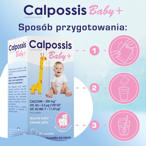 Zdjęcie produktu - 2 DOMOWA  APTECZKA Calpossis Baby +, 30sasz.