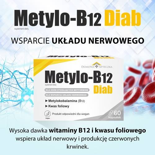 Miniaturka artykułu - #0 DOMOWA APTECZKA Metylo-B12 Diab, 60 kaps.