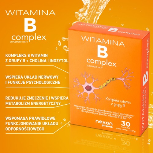 Miniaturka artykułu - #0 Witamina B Complex, 30 kaps. - witaminy z grupy B