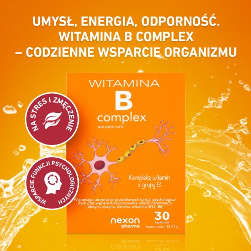 Miniaturka artykułu - #1 Witamina B Complex, 30 kaps. - witaminy z grupy B