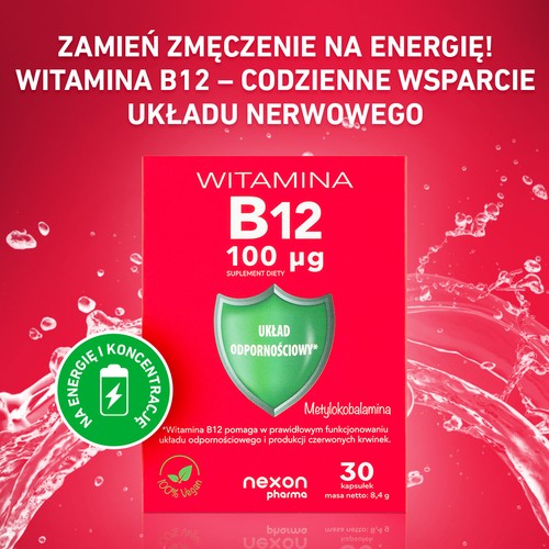 Miniaturka artykułu - #1 Witamina B12 100 &mu;g, 30 kaps. - suplement diety z witaminą B12
