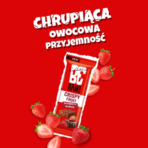 Miniaturka artykułu - #1 BeRAW! Crispy Fruit Truskawka i Brownie Baton owocowy, 40g