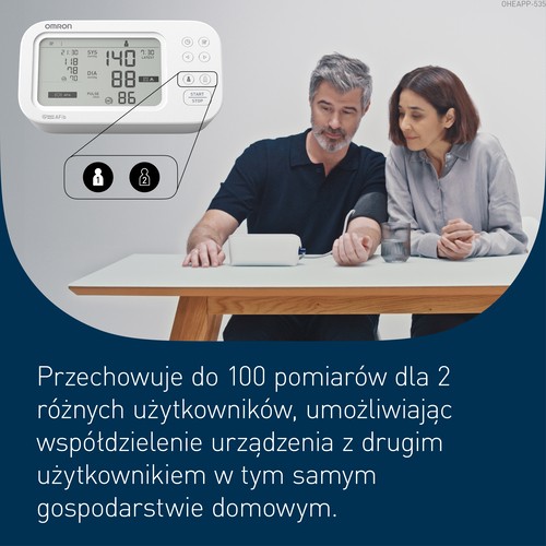 Zdjęcie produktu - 4 OMRON M6 Comfort AFib Ciśnieniomierz naramienny HEM-7380-E, 1 szt.