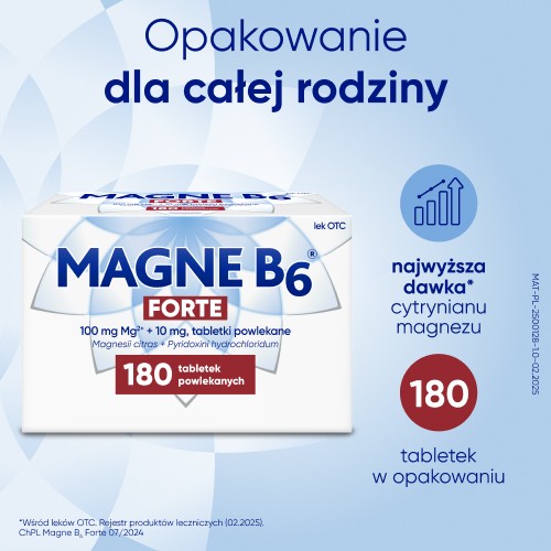 Miniaturka artykułu - #1 Magne B6 Forte, 180tabl.