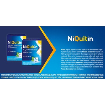 Zdjęcie produktu - 3 NIQUITIN Pastylki 2 mg - 72 sztuki    