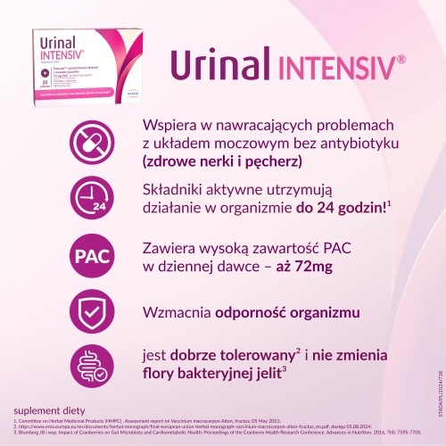 Zdjęcie produktu - 1 URINAL Intensiv, 20 tabletek