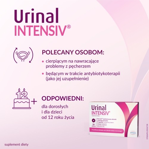 Zdjęcie produktu - 3 URINAL Intensiv, 20 tabletek