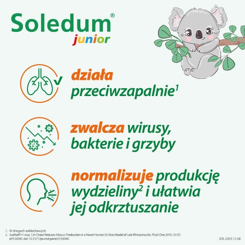 Zdjęcie produktu - 2 Soledum Junior 100 mg, 20 kapsułek dojelitowych miękkich