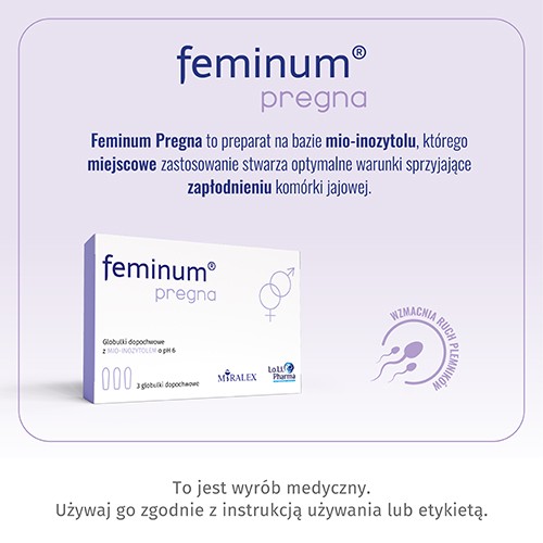 Miniaturka artykułu - #1 Feminum Pregna globulki dopochwowe, 3 szt.