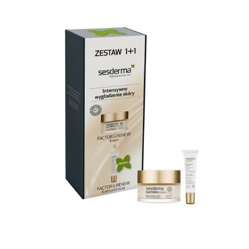 Miniaturka artykułu - #0 SESDERMA ZESTAW FACTOR G RENEW Krem ujędrniający dla sk&oacute;ry dojrzałej 50ml + Krem pod oczy 15ml