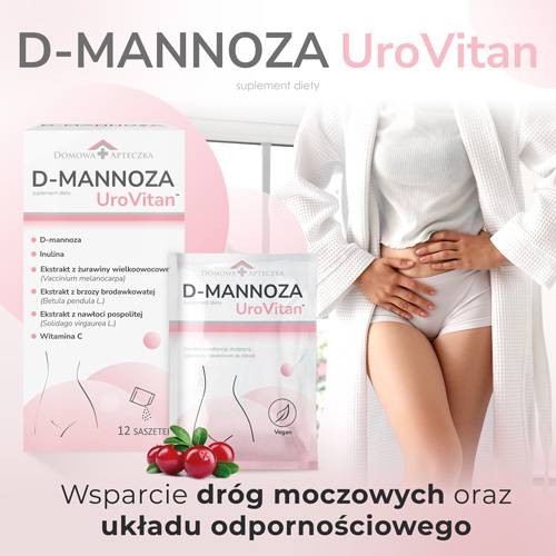 Miniaturka artykułu - #0 DOMOWA APTECZKA D-mannoza UroVitan, 12 sasz.
