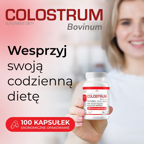 Zdjęcie produktu - 3 DOMOWA APTECZKA Colostrum Bovinum Siara bydlęca, 100 kaps.
