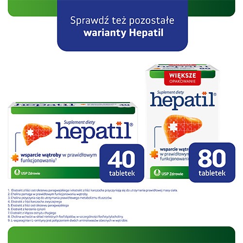 Zdjęcie produktu - 4 HEPATIL Slim, 60 tabl.