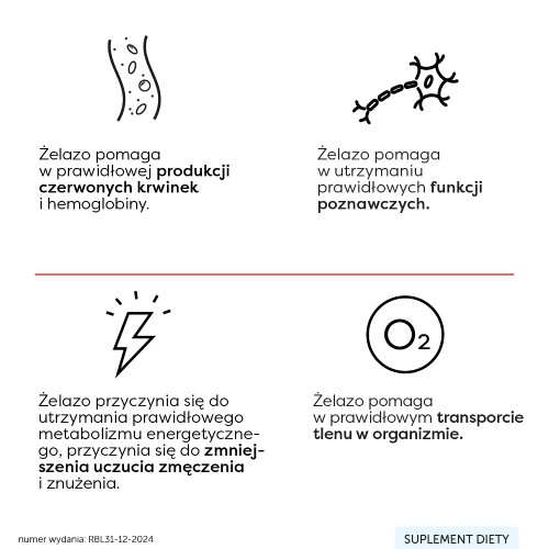 Zdjęcie produktu - 2 SUPTERO Liposomalna Żelazo, 30 kaps.