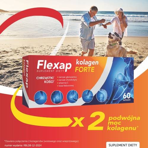 Miniaturka artykułu - #0 Flexap Kolagen forte, 60 kaps.