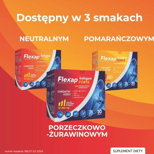 Zdjęcie produktu - 5 Flexap Kolagen forte - smak Porzeczka - Żurawina, 30 sasz.