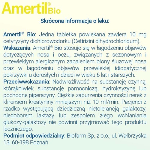 Zdjęcie produktu - 4 AMERTIL BIO 10 mg - 10 tabletek