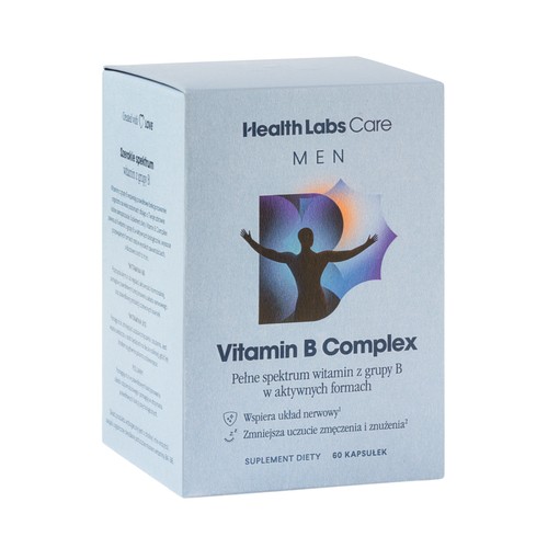 Miniaturka artykułu - #0 Health Labs Men Vitamin B Complex, 60 kapsułek