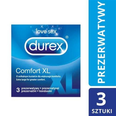 Miniaturka artykułu - #0 DUREX COMFORT XL Prezerwatywy, 3 sztuki