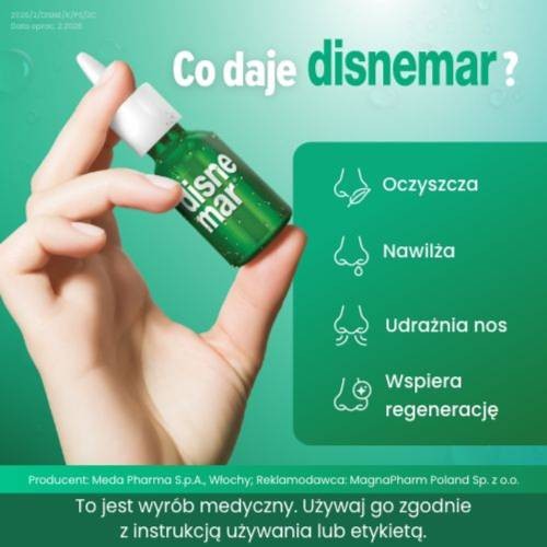 Zdjęcie produktu - 2 Disnemar Izotoniczny roztw&oacute;r soli mineralnych do nosa, 25 ml