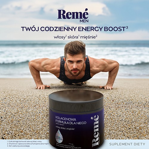 Miniaturka artykułu - #1 REME Men Kolagenowa Formuła Dla Niego Czarna porzeczka, 150 g