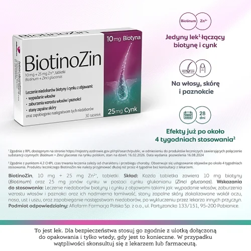 #2 – AFLOFARM BiotinoZin, 30 tabletek