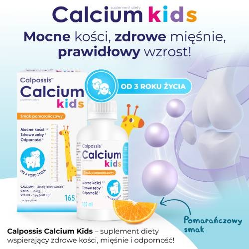 Miniaturka artykułu - #0 DOMOWA APTECZKA Calpossis Calcium Kids płyn, 165 ml