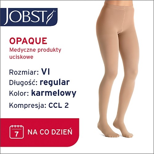 Miniaturka artykułu - #0 JOBST OPAQUE rajstopy uciskowe CCL2 karmelowy, rozmiar 6 ZP