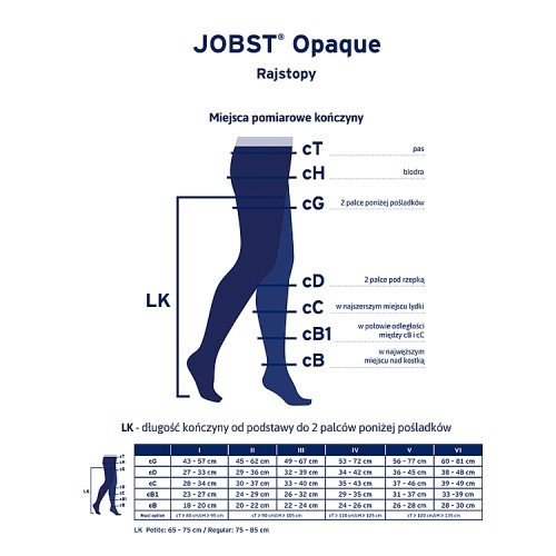Miniaturka artykułu - #1 JOBST OPAQUE rajstopy uciskowe CCL2 karmelowy, rozmiar 6 ZP