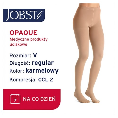 Miniaturka artykułu - #0 JOBST OPAQUE rajstopy uciskowe CCL2 karmelowy, rozmiar 5 ZP
