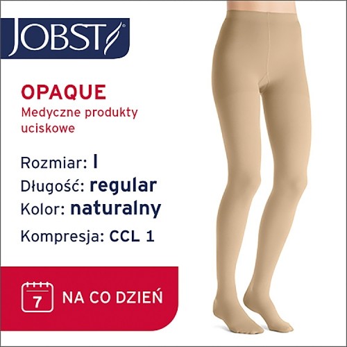 Miniaturka artykułu - #0 JOBST OPAQUE rajstopy uciskowe CCL1 naturalny, rozmiar 1 ZP