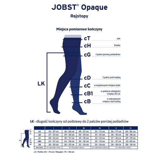 Miniaturka artykułu - #1 JOBST OPAQUE rajstopy uciskowe CCL1 czarne, rozmiar 1 ZP