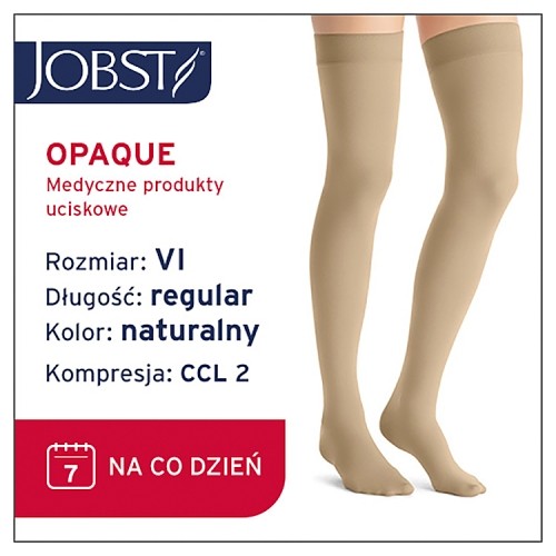Miniaturka artykułu - #0 JOBST OPAQUE pończochy uciskowe długie CCL2 naturalny, rozmiar 6 ZP