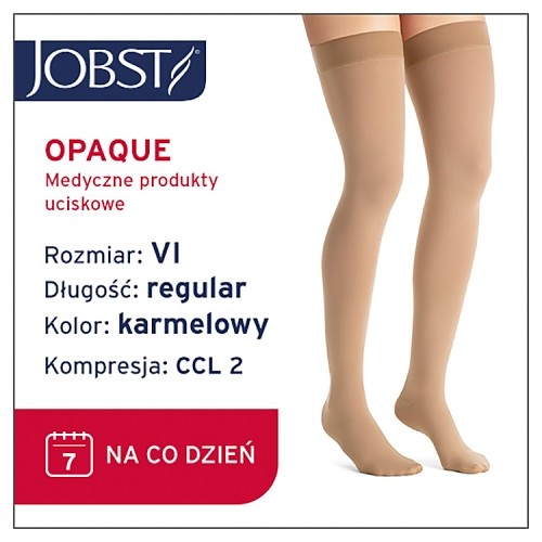 Miniaturka artykułu - #0 JOBST OPAQUE pończochy uciskowe długie CCL2 karmelowy, rozmiar 6 ZP