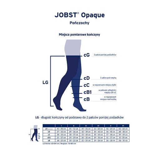 #2 – JOBST OPAQUE pończochy uciskowe długie CCL2 karmelowy, rozmiar 6 ZP