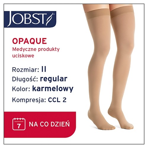 Miniaturka artykułu - #0 JOBST OPAQUE pończochy uciskowe długie CCL2 karmelowy, rozmiar 2 ZP
