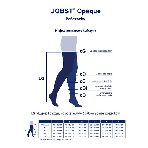 #2 – JOBST OPAQUE pończochy uciskowe długie CCL1 naturalny, rozmiar 6 ZP