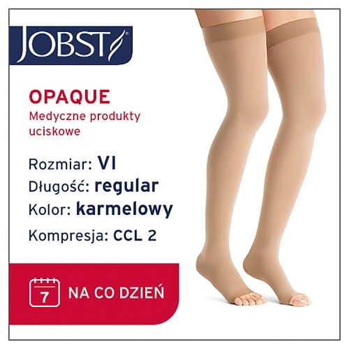 Miniaturka artykułu - #0 JOBST OPAQUE pończochy uciskowe długie CCL2 karmelowy, rozmiar 6 OP