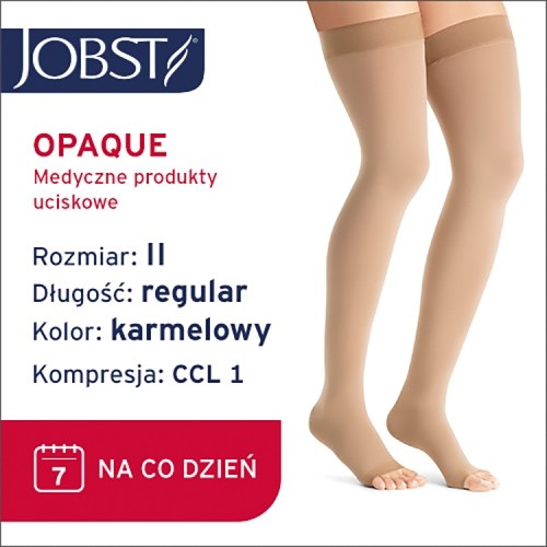 Miniaturka artykułu - #0 JOBST OPAQUE pończochy uciskowe długie CCL1 karmelowy, rozmiar 2 OP