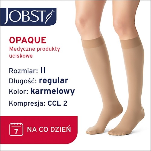 Miniaturka artykułu - #0 JOBST OPAQUE podkolan&oacute;wki uciskowe długie CCL2 karmelowy, rozmiar 2 ZP