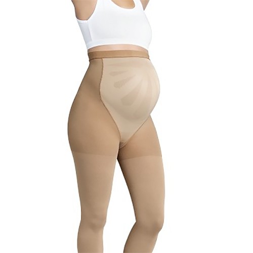 Miniaturka artykułu - #1 JOBST MATERNITY OPAQUE rajstopy uciskowe CCL2 karmelowy, rozmiar 5 ZP