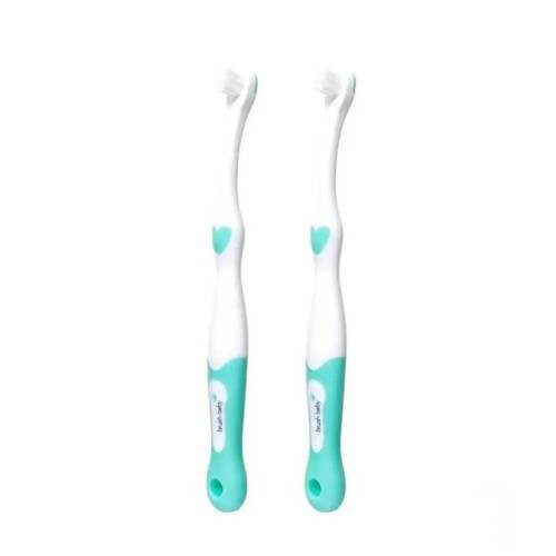 Miniaturka artykułu - #0 BRUSHBABY FirstBrush Szczoteczka do zęb&oacute;w dla dzieci 0-18 miesięcy, 2 szt.