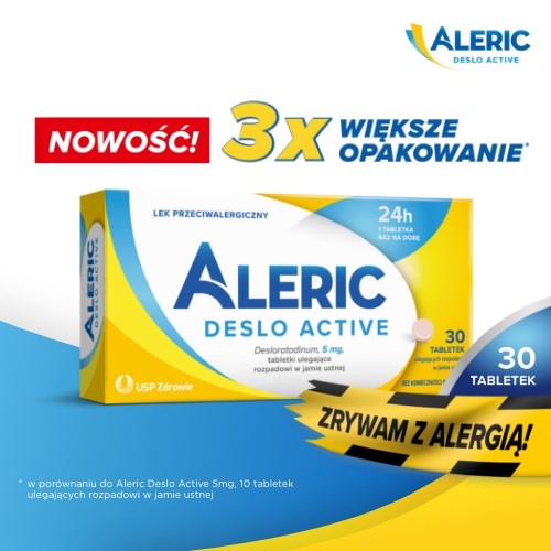 Miniaturka artykułu - #0 ALERIC Deslo Active 5 mg, 30 tabletek